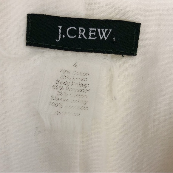 J.Crew white cotton & linen blazer jacket size 4 - Picture 5 of 7